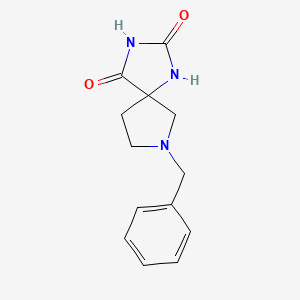 molecular formula C13H15N3O2 B1291420 7-Benzyl-1,3,7-triazaspiro[4.4]nonane-2,4-dione CAS No. 28863-87-8