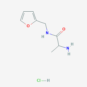 molecular formula C8H13ClN2O2 B1291426 2-氨基-N-(2-呋喃甲基)丙酰胺盐酸盐 CAS No. 1236256-98-6