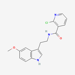 molecular formula C17H16ClN3O2 B12914365 2-Chloro-N-[2-(5-methoxy-1H-indol-3-yl)ethyl]pyridine-3-carboxamide CAS No. 920506-34-9