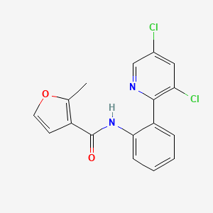 molecular formula C17H12Cl2N2O2 B12914417 N-(2-(3,5-Dichloropyridin-2-yl)phenyl)-2-methylfuran-3-carboxamide CAS No. 824952-75-2