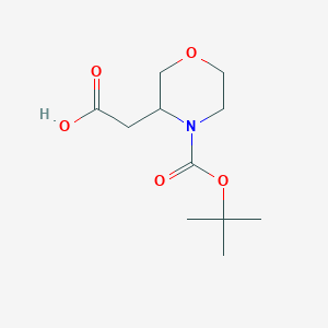 molecular formula C11H19NO5 B1291444 4-Boc-3-Carboxymethylmorpholine CAS No. 859155-89-8
