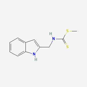 molecular formula C11H12N2S2 B12914440 Carbamodithioic acid, (1H-indol-2-ylmethyl)-, methyl ester CAS No. 881853-68-5