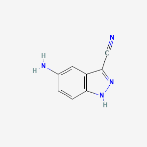 molecular formula C8H6N4 B1291457 5-Amino-1H-indazole-3-carbonitrile CAS No. 89939-59-3