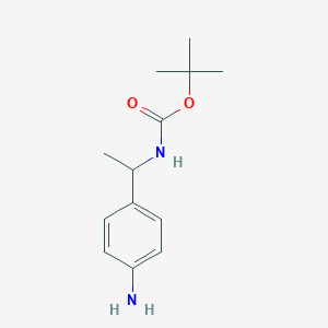 molecular formula C13H20N2O2 B1291463 Tert-butyl (1-(4-aminophenyl)ethyl)carbamate CAS No. 643086-68-4