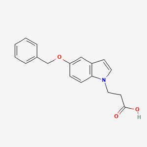 molecular formula C18H17NO3 B1291465 3-[5-(benzyloxy)-1H-indol-1-yl]propanoic acid CAS No. 445492-18-2