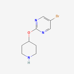 molecular formula C9H12BrN3O B1291480 5-Bromo-2-(piperidin-4-yloxy)pyrimidine CAS No. 792180-52-0