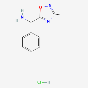 molecular formula C10H12ClN3O B1291482 (3-甲基-1,2,4-噁二唑-5-基)(苯基)甲胺盐酸盐 CAS No. 1184984-85-7