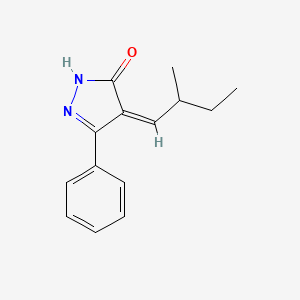 molecular formula C14H16N2O B12914852 4-(2-Methylbutylidene)-3-phenyl-1H-pyrazol-5(4H)-one 