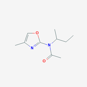 molecular formula C10H16N2O2 B12914853 Acetamide, N-(4-methyl-2-oxazolyl)-N-(1-methylpropyl)- CAS No. 57067-98-8