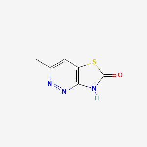 molecular formula C6H5N3OS B12914866 Thiazolo(4,5-c)pyridazin-6(1H)-one, 3-methyl- CAS No. 82608-23-9