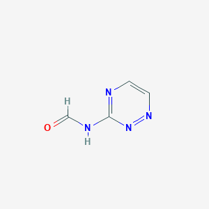 molecular formula C4H4N4O B12914887 N-1,2,4-Triazin-3-ylformamide CAS No. 61140-06-5