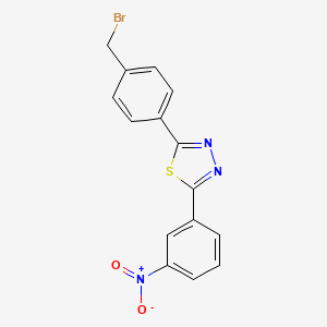 2-(4-Bromomethyl-phenyl)-5-(3-nitro-phenyl)-[1,3,4]thiadiazole