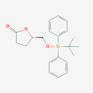 molecular formula C21H26O3Si B012915 (S)-5-(((tert-Butyldiphenylsilyl)oxy)methyl)dihydrofuran-2(3H)-one CAS No. 102717-29-3