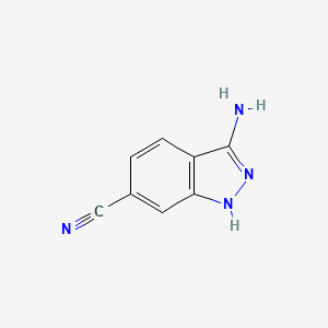 molecular formula C8H6N4 B1291503 3-Amino-1H-indazole-6-carbonitrile CAS No. 267413-32-1