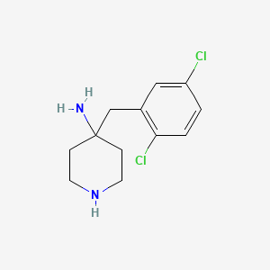 molecular formula C12H16Cl2N2 B12915085 4-[(2,5-Dichlorophenyl)methyl]piperidin-4-amine CAS No. 919112-76-8