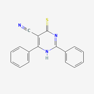 molecular formula C17H11N3S B12915089 2,6-Diphenyl-4-sulfanylidene-1,4-dihydropyrimidine-5-carbonitrile CAS No. 13996-08-2