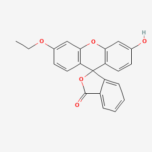 molecular formula C22H16O5 B12915143 Spiro(isobenzofuran-1(3H),9'-(9H)xanthen)-3-one, 3'-ethoxy-6'-hydroxy- CAS No. 87569-95-7