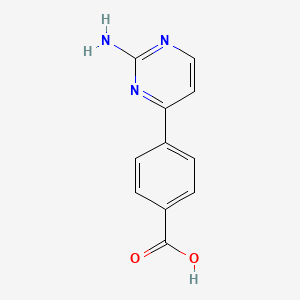 molecular formula C11H9N3O2 B1291523 4-(2-Aminopyrimidin-4-yl)benzoic acid CAS No. 216959-98-7