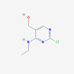 molecular formula C7H10ClN3O B12915296 (2-Chloro-4-(ethylamino)pyrimidin-5-yl)methanol 