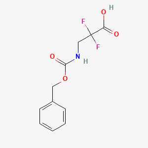 molecular formula C11H11F2NO4 B1291533 3-Benzyloxycarbonylamino-2,2-difluoropropionic acid 
