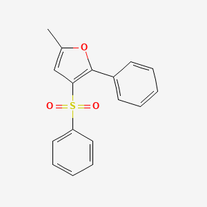 molecular formula C17H14O3S B12915410 3-(Benzenesulfonyl)-5-methyl-2-phenylfuran CAS No. 132268-96-3