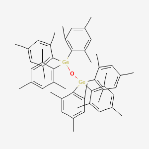 molecular formula C54H66Ge2O B12915565 Hexakis(2,4,6-trimethylphenyl)digermoxane CAS No. 67877-35-4
