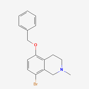 molecular formula C17H18BrNO B12915586 5-(Benzyloxy)-8-bromo-2-methyl-1,2,3,4-tetrahydroisoquinoline CAS No. 88493-70-3