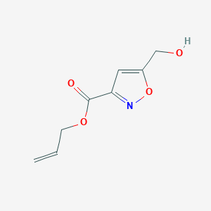 molecular formula C8H9NO4 B12915627 Prop-2-en-1-yl 5-(hydroxymethyl)-1,2-oxazole-3-carboxylate CAS No. 833445-83-3