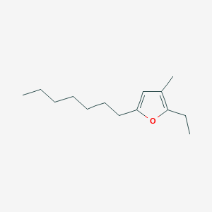molecular formula C14H24O B12915686 2-Ethyl-5-heptyl-3-methylfuran CAS No. 89932-20-7