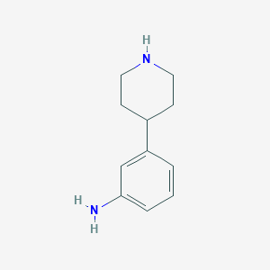 molecular formula C11H16N2 B1291574 3-(piperidin-4-yl)aniline CAS No. 291289-49-1