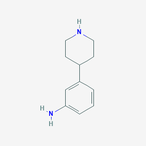 molecular formula C11H16N2 B1291574 4-(3-Aminophenyl)piperidine CAS No. 291289-49-1
