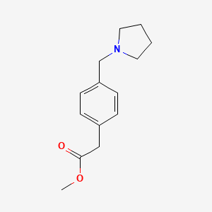 molecular formula C14H19NO2 B12915804 Methyl {4-[(pyrrolidin-1-yl)methyl]phenyl}acetate CAS No. 878139-91-4