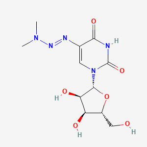 molecular formula C11H17N5O6 B12915926 Uridine, 5-(3,3-dimethyl-1-triazenyl)- CAS No. 38099-11-5