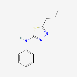 molecular formula C11H13N3S B12915965 N-Phenyl-5-propyl-1,3,4-thiadiazol-2-amine CAS No. 61955-50-8