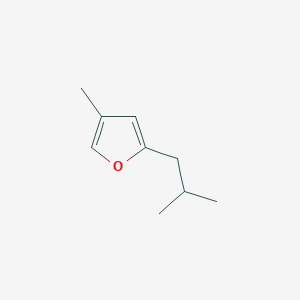 molecular formula C9H14O B12916112 2-Isobutyl-4-methylfuran CAS No. 126861-09-4