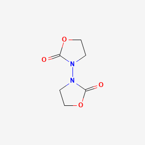molecular formula C6H8N2O4 B12916123 3,3'-bi-1,3-Oxazolidine-2,2'-dione CAS No. 89533-03-9