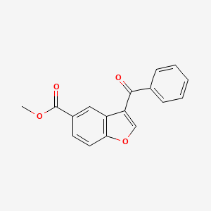 molecular formula C17H12O4 B12916128 Methyl 3-benzoyl-1-benzofuran-5-carboxylate CAS No. 88673-76-1