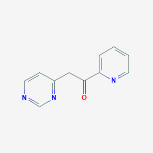 molecular formula C11H9N3O B12916166 1-(Pyridin-2-yl)-2-(pyrimidin-4-yl)ethanone CAS No. 62846-55-3