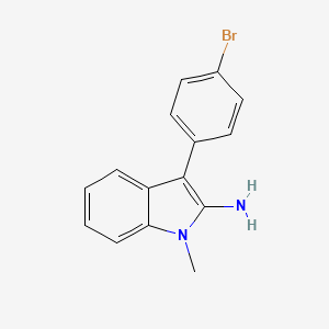 molecular formula C15H13BrN2 B12916190 3-(4-Bromophenyl)-1-methyl-1H-indol-2-amine CAS No. 62693-67-8