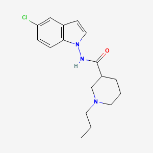 molecular formula C17H22ClN3O B12916291 n-(5-Chloro-1h-indol-1-yl)-1-propylpiperidine-3-carboxamide CAS No. 919102-49-1