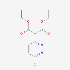 molecular formula C11H13ClN2O4 B12916353 Diethyl 2-(6-chloropyridazin-3-yl)malonate 