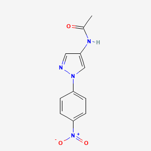 molecular formula C11H10N4O3 B12916433 N-(1-(4-Nitrophenyl)-1H-pyrazol-4-yl)acetamide CAS No. 62537-91-1