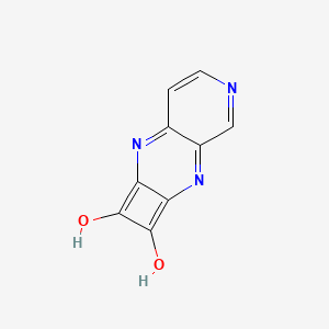 molecular formula C9H5N3O2 B12916437 Cyclobuta[b]pyrido[3,4-e]pyrazine-6,7-dione, 5,8-dihydro-(8CI,9CI) 