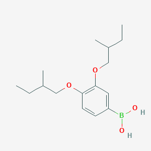 molecular formula C16H27BO4 B1291644 3,4-Bis(2-methylbutyloxy)benzeneboronic acid CAS No. 340148-67-6