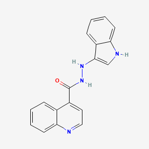 molecular formula C18H14N4O B12916482 N'-(1H-Indol-3-yl)quinoline-4-carbohydrazide 