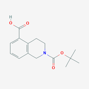 molecular formula C15H19NO4 B1291649 2-(Tert-butoxycarbonyl)-1,2,3,4-tetrahydroisoquinoline-5-carboxylic acid CAS No. 872001-50-8