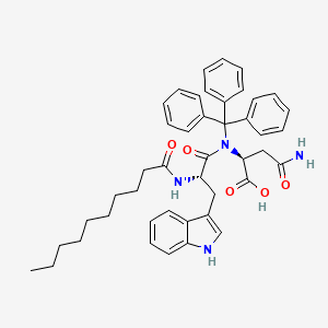 molecular formula C44H50N4O5 B12916517 N-Decanoyl-L-tryptophyl-N~2~-(triphenylmethyl)-L-asparagine CAS No. 500872-21-9