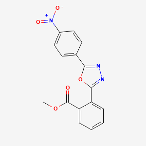 molecular formula C16H11N3O5 B12916564 Methyl 2-[5-(4-nitrophenyl)-1,3,4-oxadiazol-2-yl]benzoate CAS No. 56894-43-0