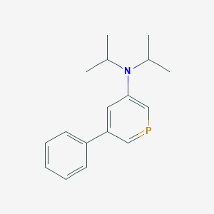 molecular formula C17H22NP B12916619 5-phenyl-N,N-di(propan-2-yl)phosphinin-3-amine CAS No. 89337-58-6