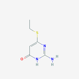 molecular formula C6H9N3OS B12916632 2-Amino-6-(ethylsulfanyl)pyrimidin-4(3h)-one CAS No. 6307-39-7
